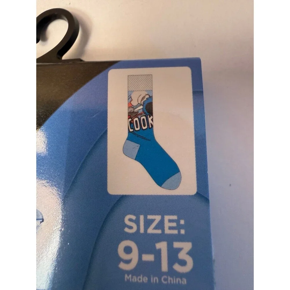 Sesame Street Character Novelty Crew Socks Cookie Monster Oscar Grouch